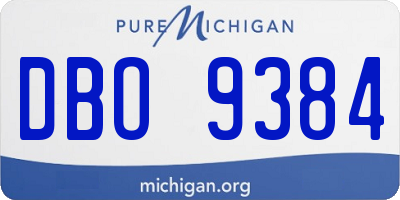MI license plate DBO9384