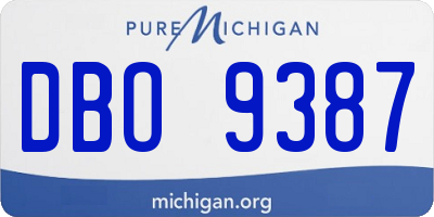 MI license plate DBO9387