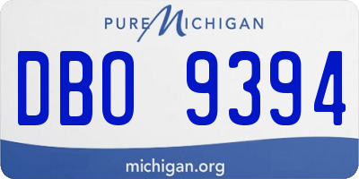 MI license plate DBO9394