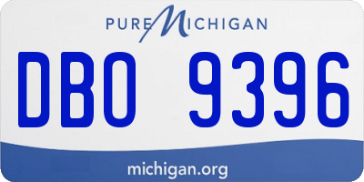MI license plate DBO9396