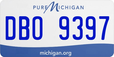 MI license plate DBO9397