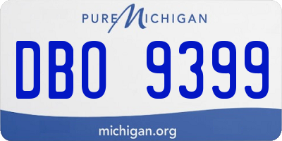 MI license plate DBO9399