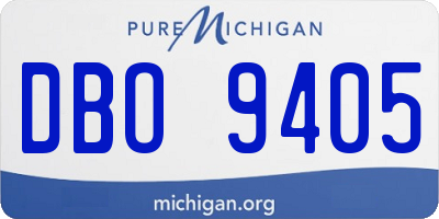 MI license plate DBO9405