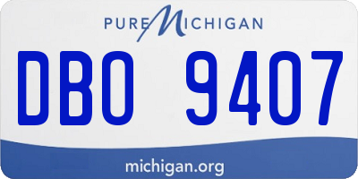 MI license plate DBO9407