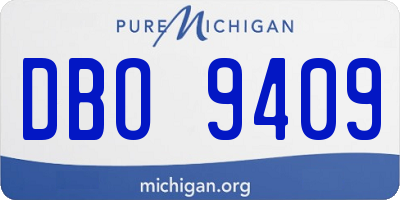 MI license plate DBO9409