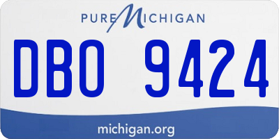 MI license plate DBO9424
