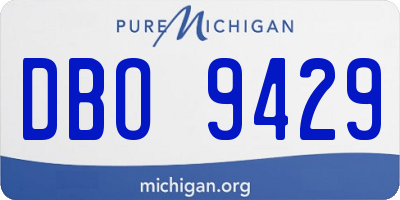 MI license plate DBO9429