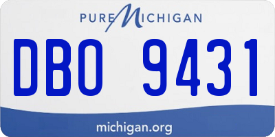 MI license plate DBO9431