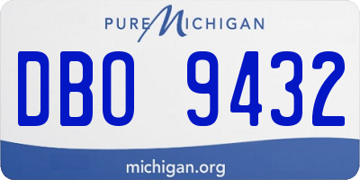 MI license plate DBO9432
