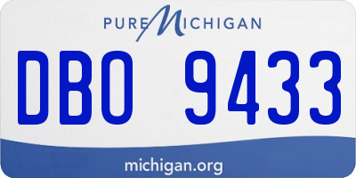 MI license plate DBO9433