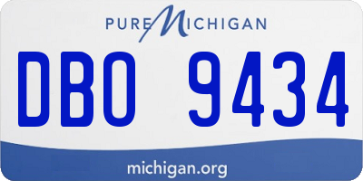 MI license plate DBO9434