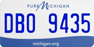 MI license plate DBO9435