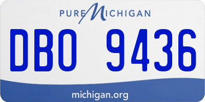 MI license plate DBO9436
