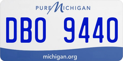 MI license plate DBO9440