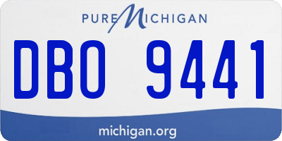 MI license plate DBO9441
