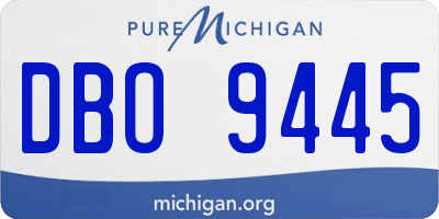 MI license plate DBO9445