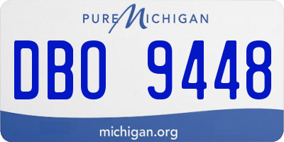 MI license plate DBO9448