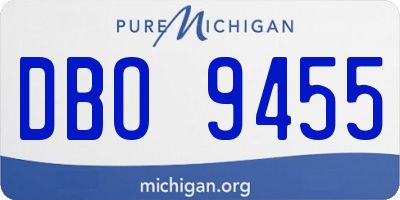 MI license plate DBO9455