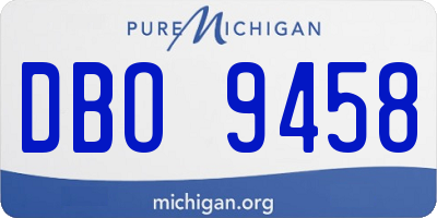 MI license plate DBO9458