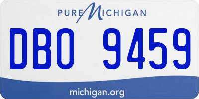 MI license plate DBO9459