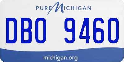 MI license plate DBO9460