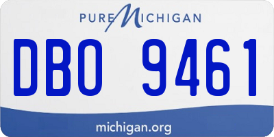 MI license plate DBO9461