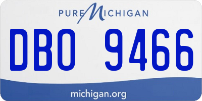 MI license plate DBO9466