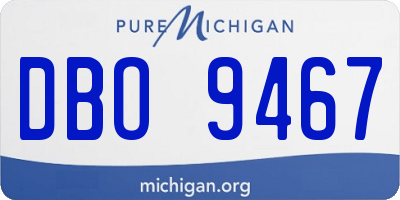 MI license plate DBO9467