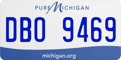 MI license plate DBO9469