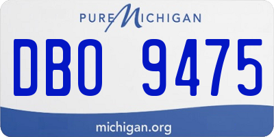 MI license plate DBO9475