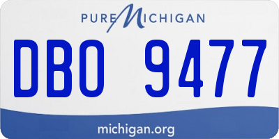 MI license plate DBO9477