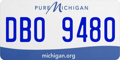 MI license plate DBO9480