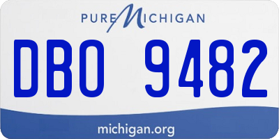 MI license plate DBO9482