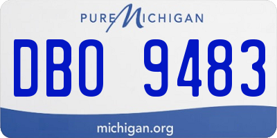 MI license plate DBO9483