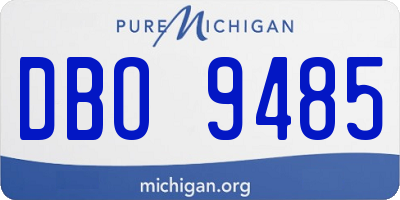 MI license plate DBO9485