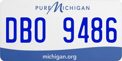 MI license plate DBO9486