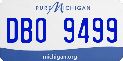 MI license plate DBO9499