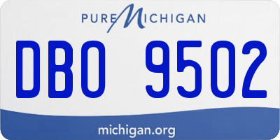 MI license plate DBO9502