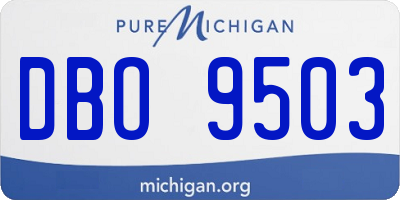 MI license plate DBO9503