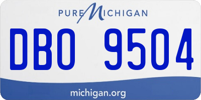 MI license plate DBO9504