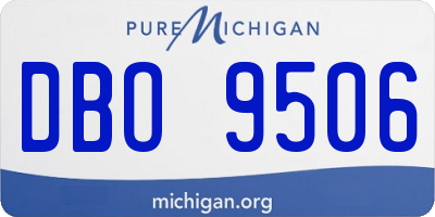 MI license plate DBO9506