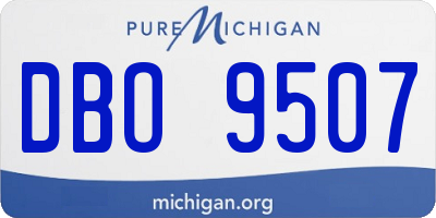 MI license plate DBO9507