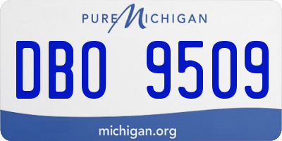 MI license plate DBO9509