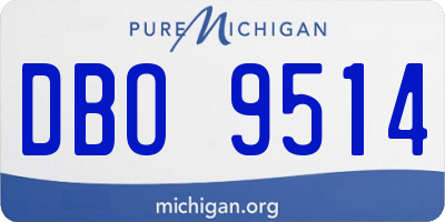 MI license plate DBO9514
