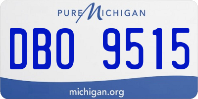 MI license plate DBO9515