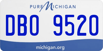 MI license plate DBO9520