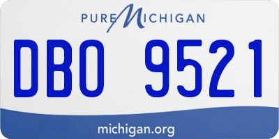 MI license plate DBO9521