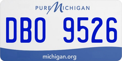 MI license plate DBO9526