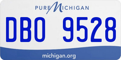MI license plate DBO9528