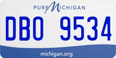MI license plate DBO9534